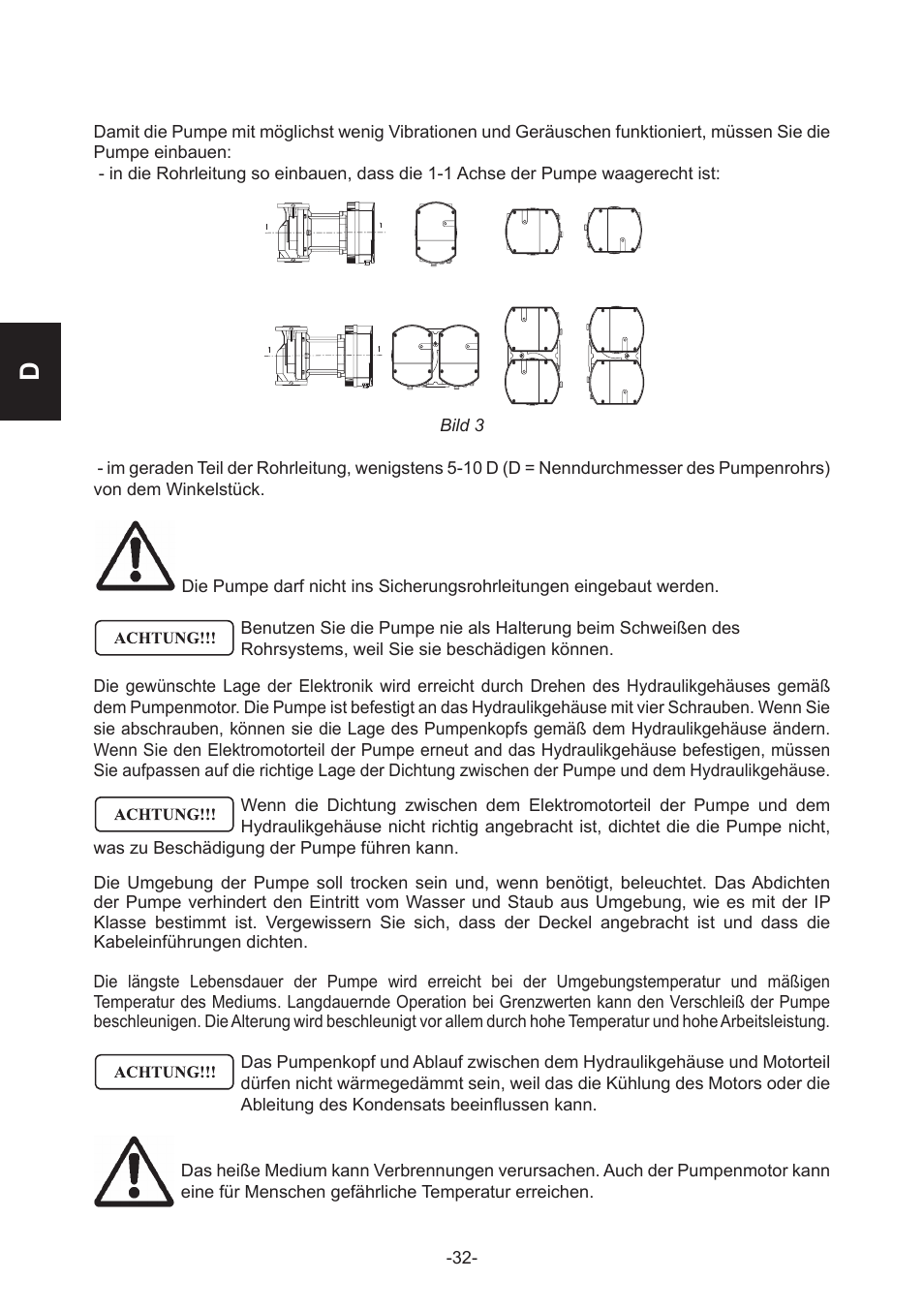 IMP Pumps NMT(D) 40-100 & NMT SAN flanges User Manual | Page 32 / 80