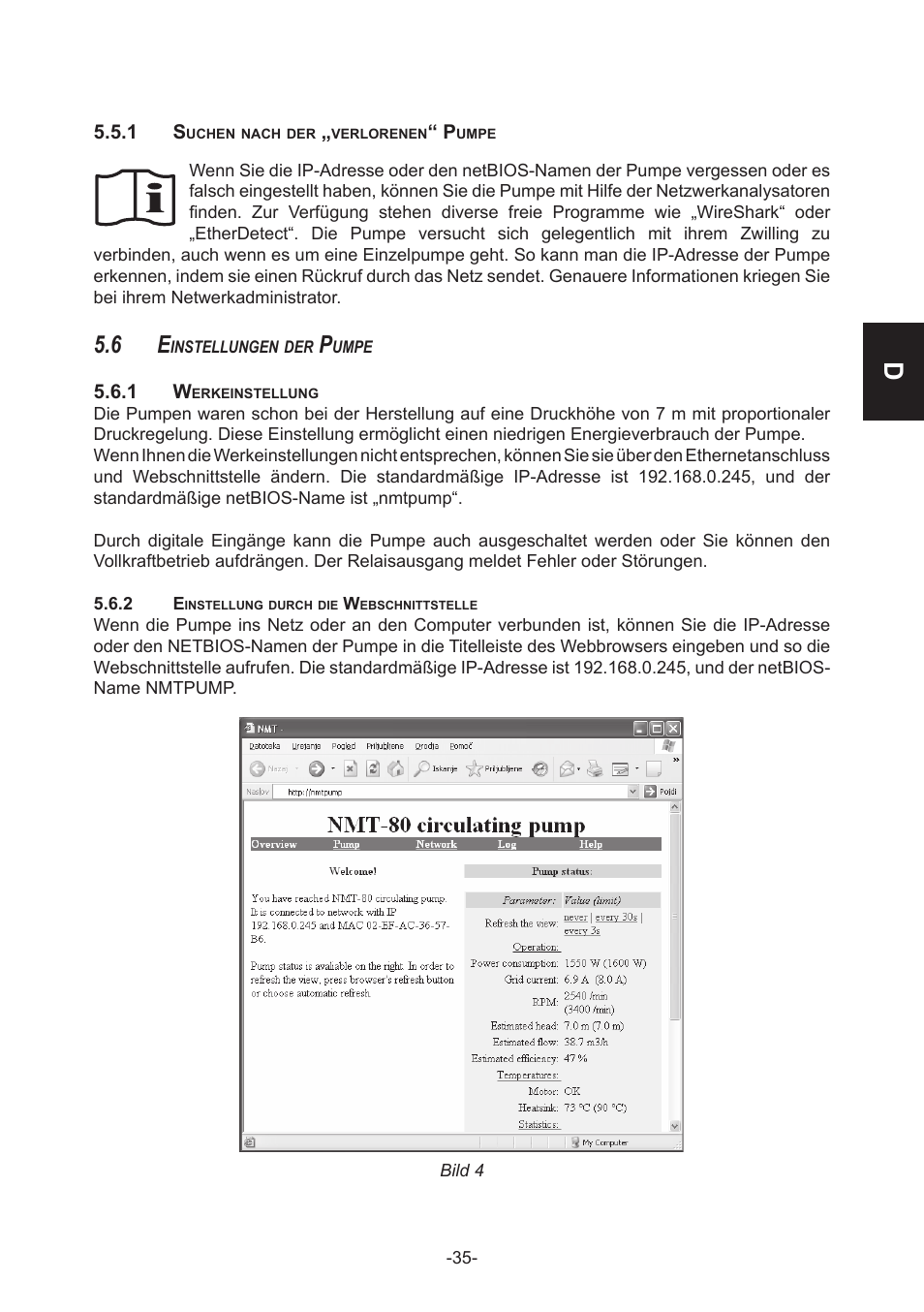 IMP Pumps NMT(D) 40-100 & NMT SAN flanges User Manual | Page 35 / 80