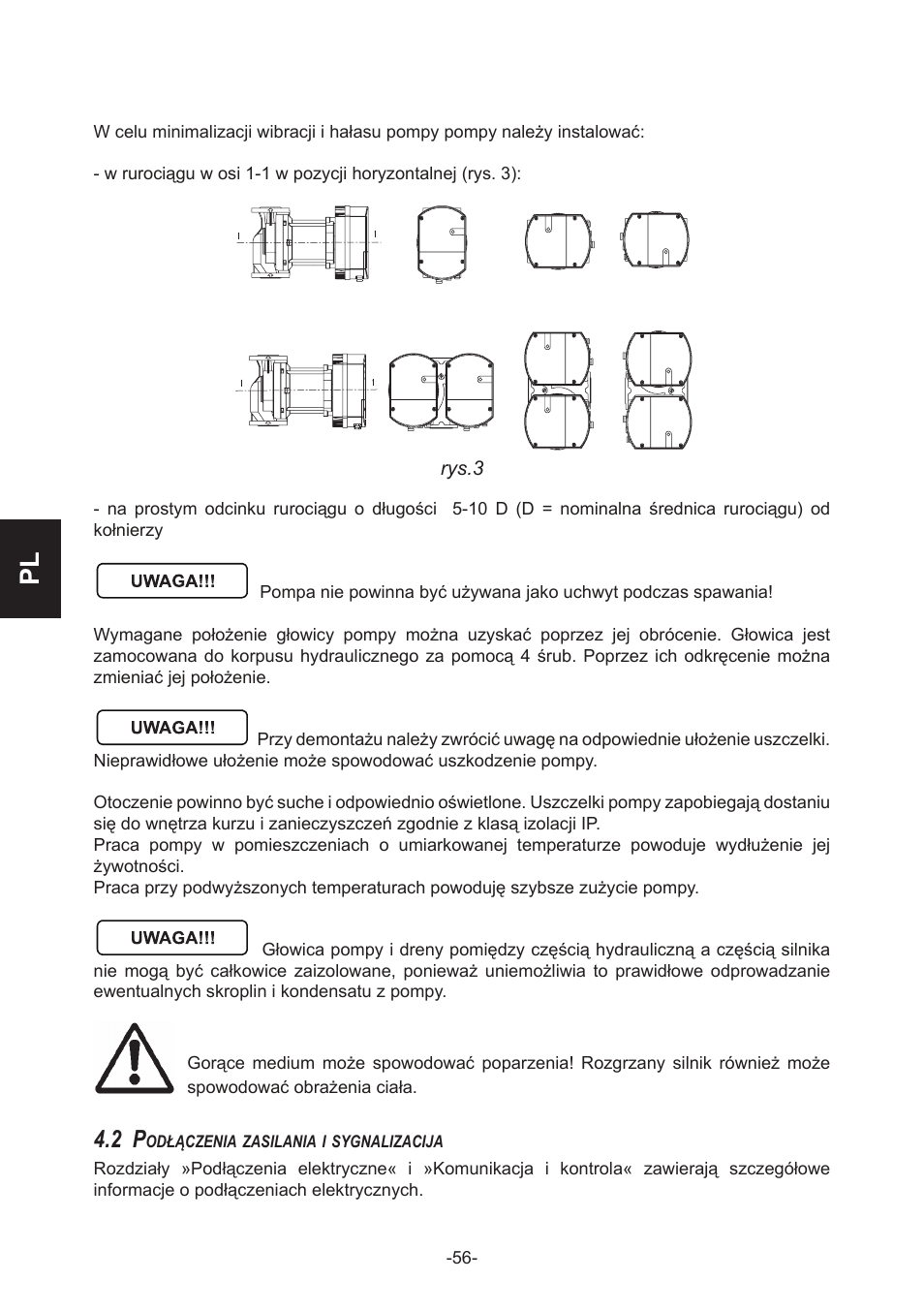 IMP Pumps NMT(D) 40-100 & NMT SAN flanges User Manual | Page 56 / 80