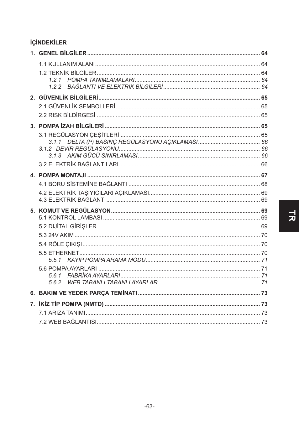IMP Pumps NMT(D) 40-100 & NMT SAN flanges User Manual | Page 63 / 80