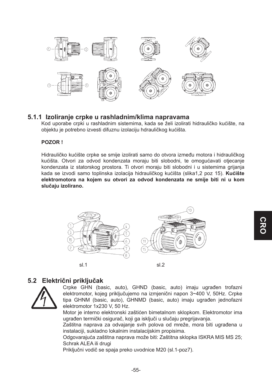 IMP Pumps GHN(M)(D)basic(auto) & SANbasic 40-100 flanges User Manual | Page 55 / 104