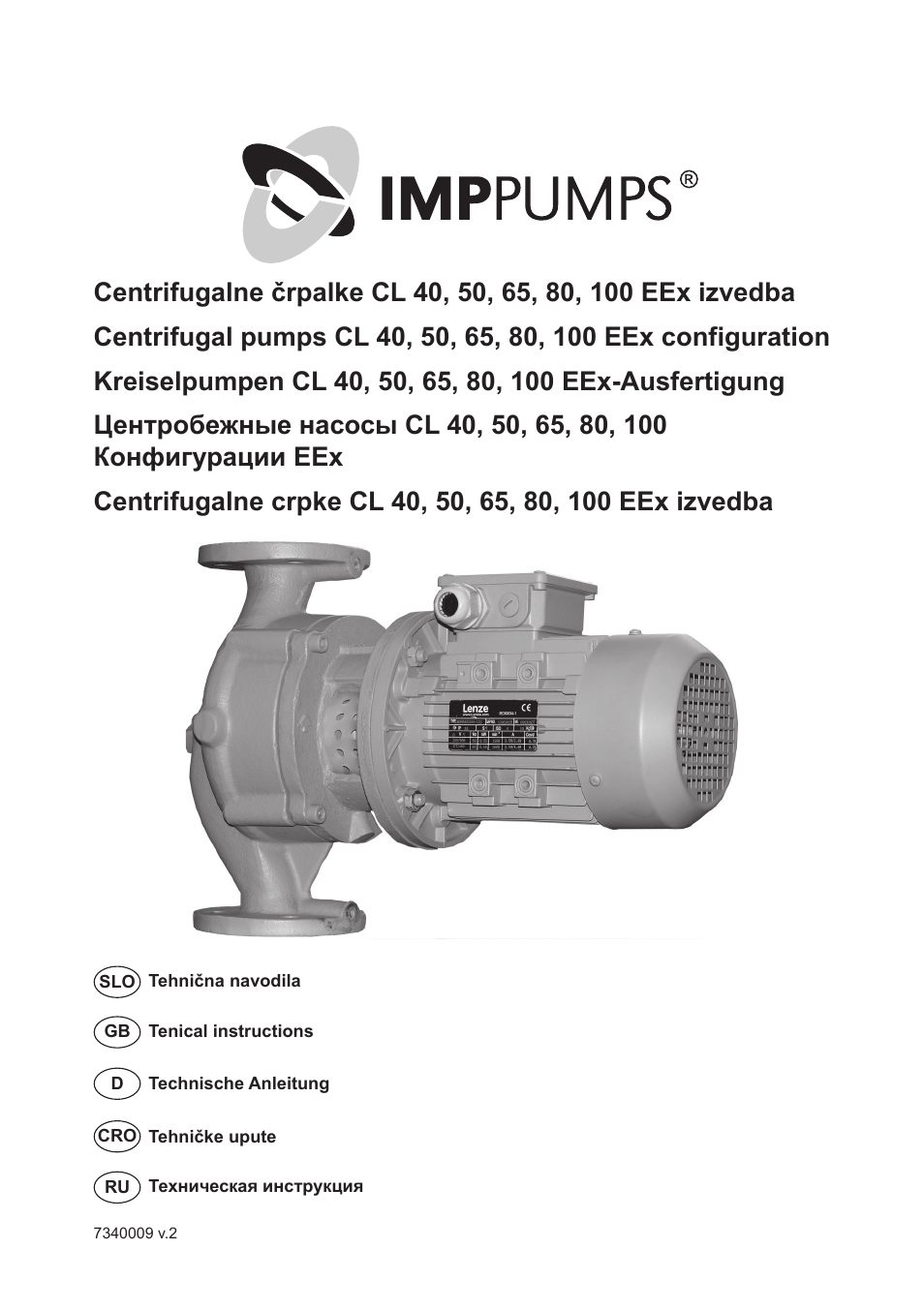 IMP Pumps CL, CLD, CB User Manual | 56 pages