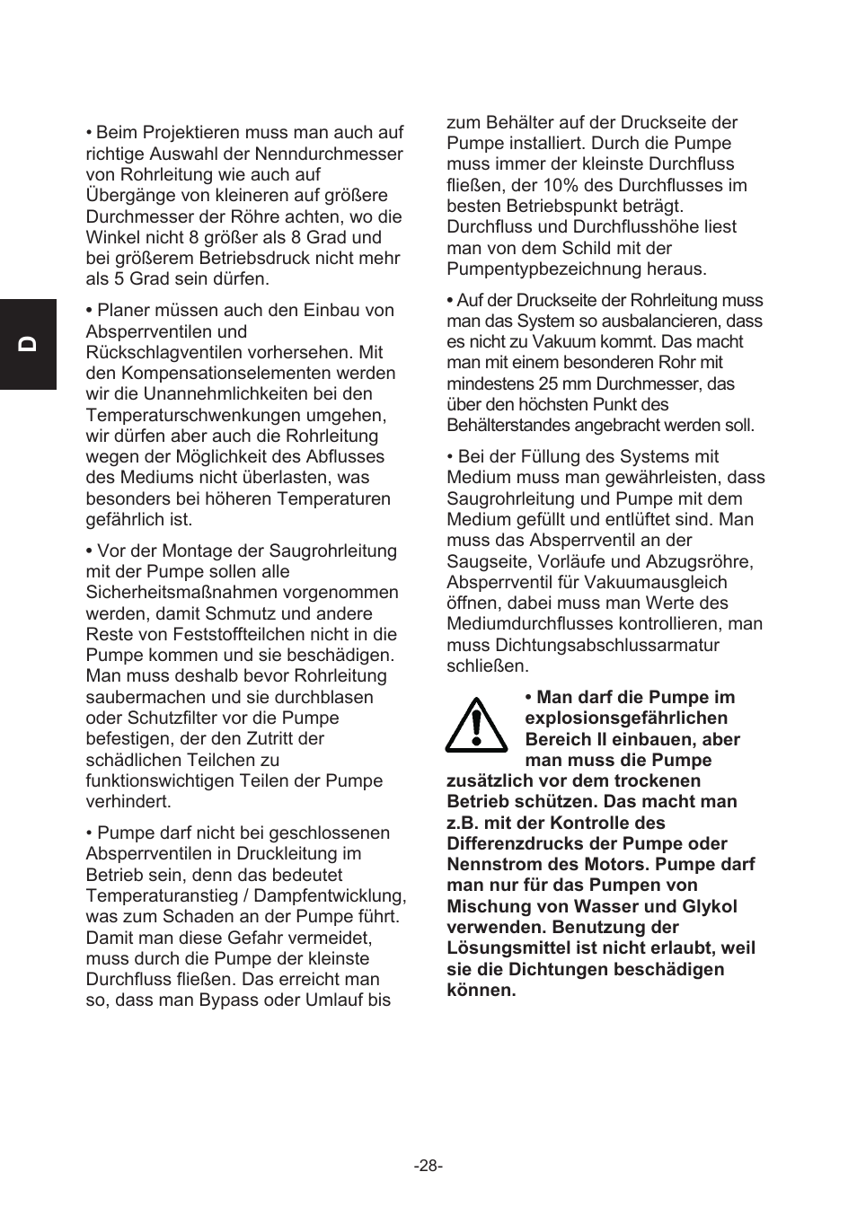 IMP Pumps CL, CLD, CB User Manual | Page 28 / 56