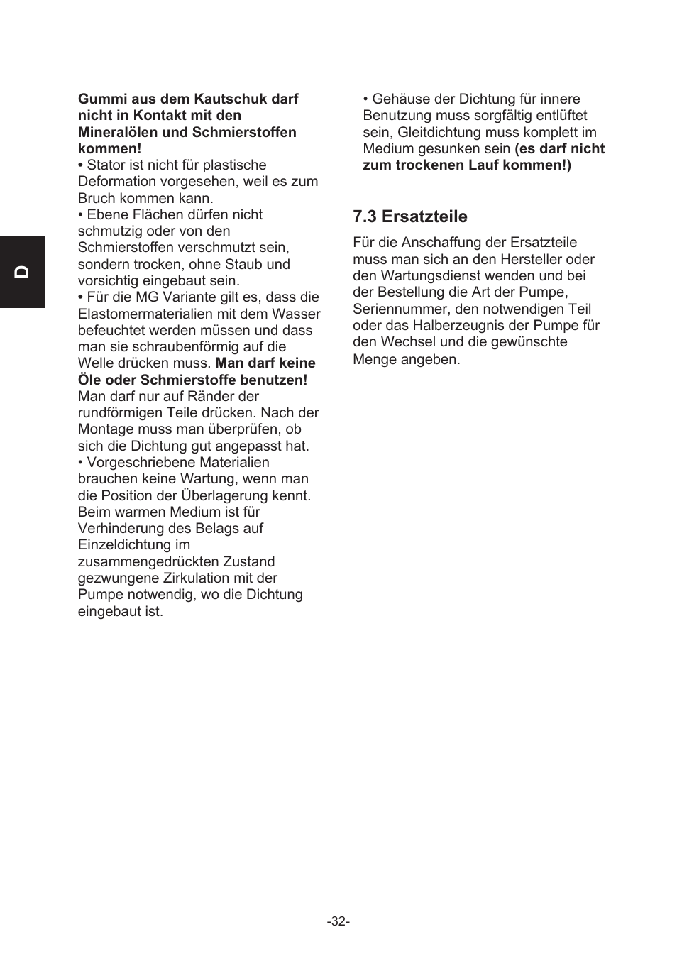 3 ersatzteile | IMP Pumps CL, CLD, CB User Manual | Page 32 / 56