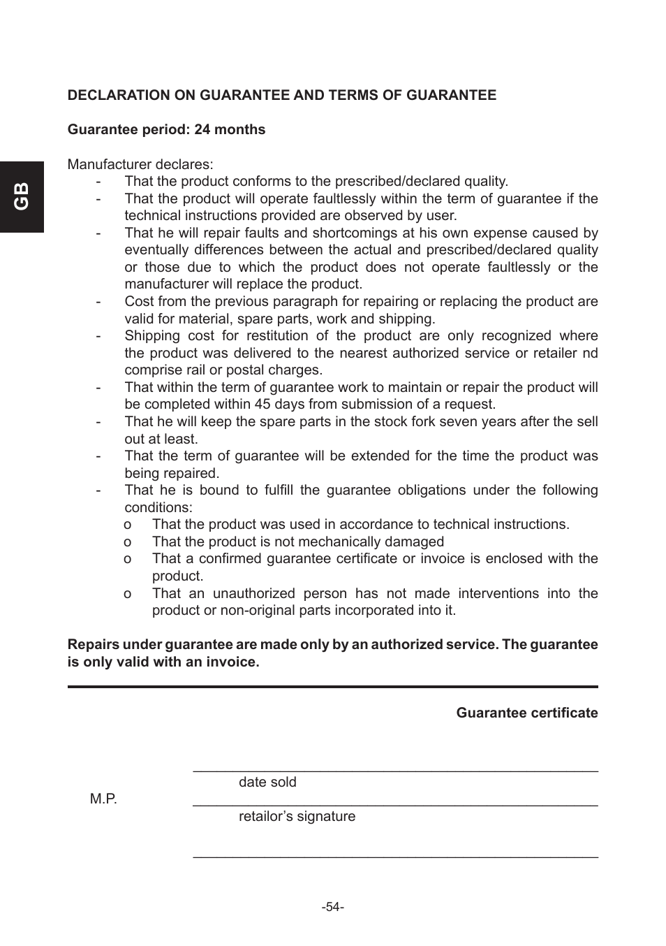 IMP Pumps CL, CLD, CB User Manual | Page 54 / 56