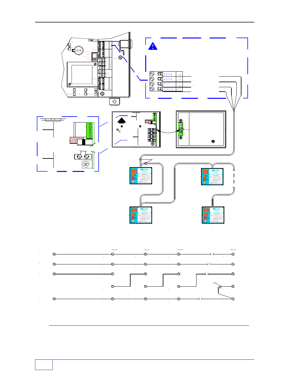 Figure 7-10. ts-lld tank gauge interface wiring, Page 7 - 22 tank sentinel, Installation guide | Ts-lldi ( line leak detector interface ), Cu #2 cu #1 last cu #n cu #3 | Franklin Fueling Systems Tank Sentinel (TS-1001, 2001, 504, 508 & 750) Installation User Manual | Page 65 / 98
