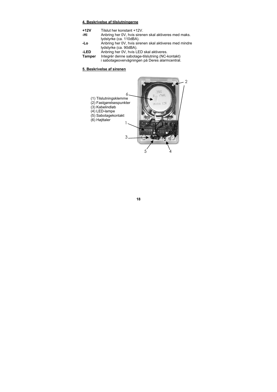 ABUS SG1250 Inside siren User Manual | Page 18 / 19