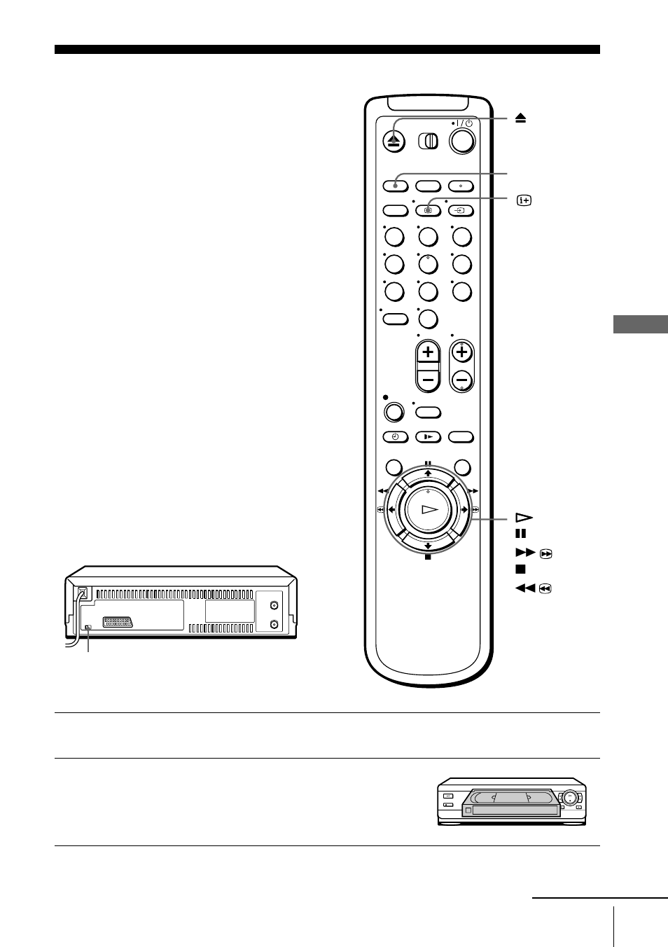 Playing a tape, Basic operations, Play | Sony SLV-SE100K User Manual | Page 33 / 72