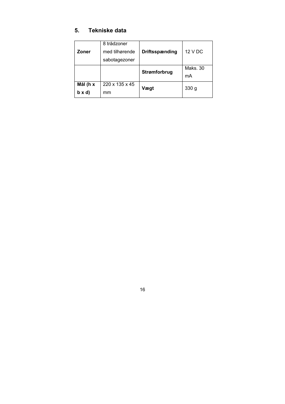 ABUS AZ4130 Terxon MX 8-zone Wired Extension User Manual | Page 16 / 20