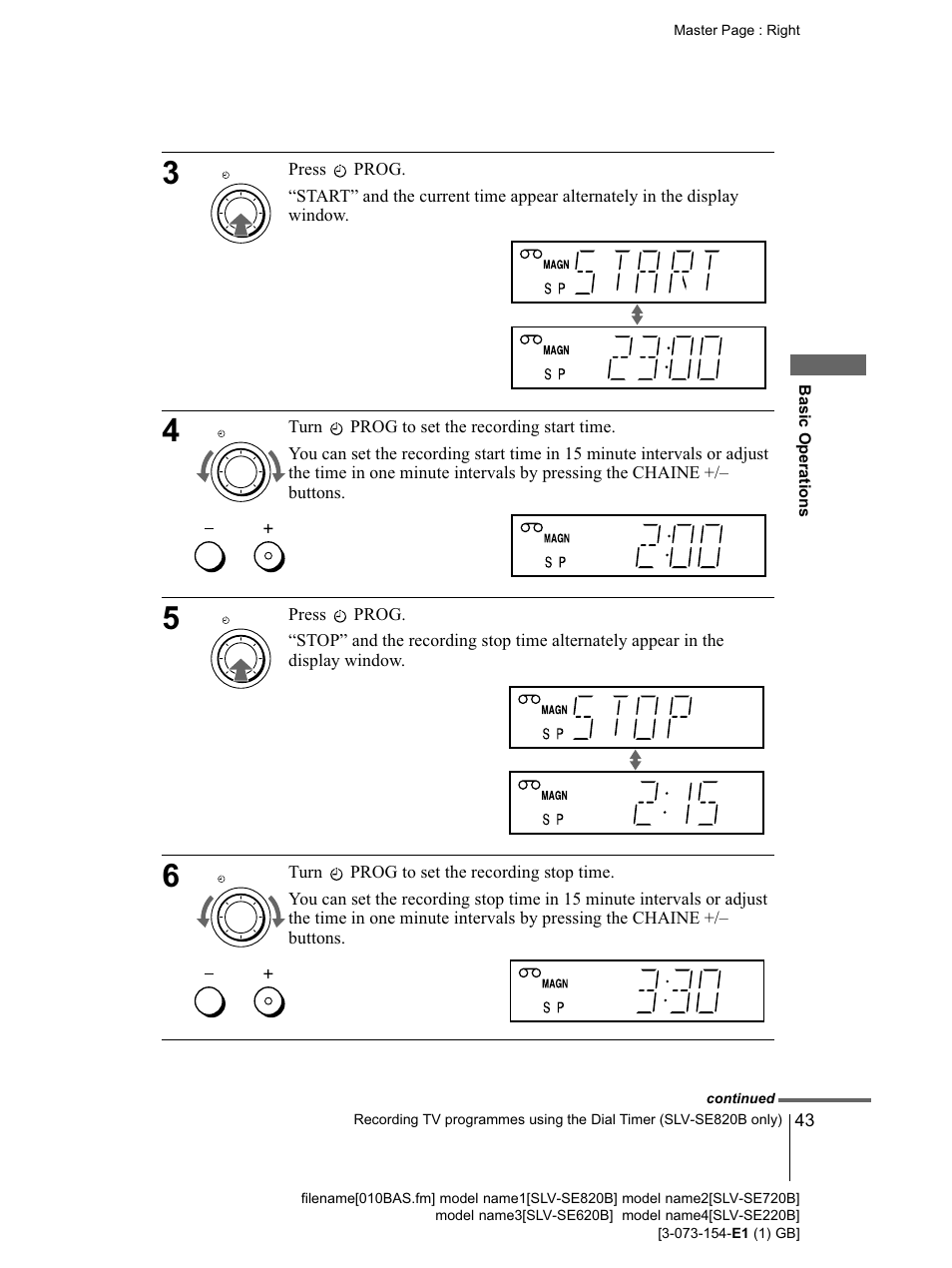 1 1 m 1, I ~ i n n, I n n | 1 l i 1, I r i j, L ~ i n, J u l i | Sony SLV-SE220B User Manual | Page 43 / 80