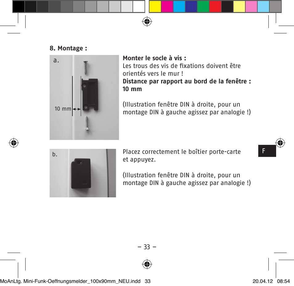 ABUS FUMK50020 Secvest Mini Wireless Magnetic Contact Detector User Manual | Page 33 / 52