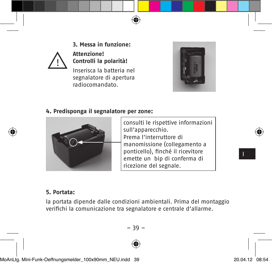 ABUS FUMK50020 Secvest Mini Wireless Magnetic Contact Detector User Manual | Page 39 / 52