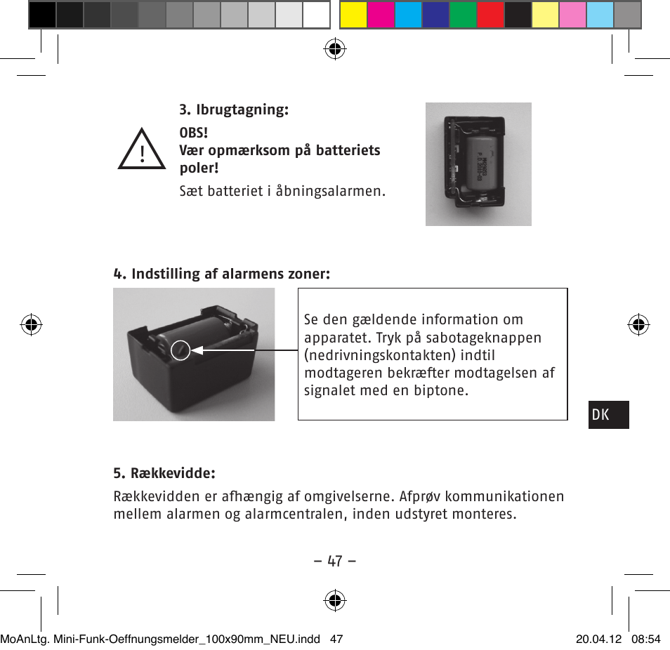 ABUS FUMK50020 Secvest Mini Wireless Magnetic Contact Detector User Manual | Page 47 / 52