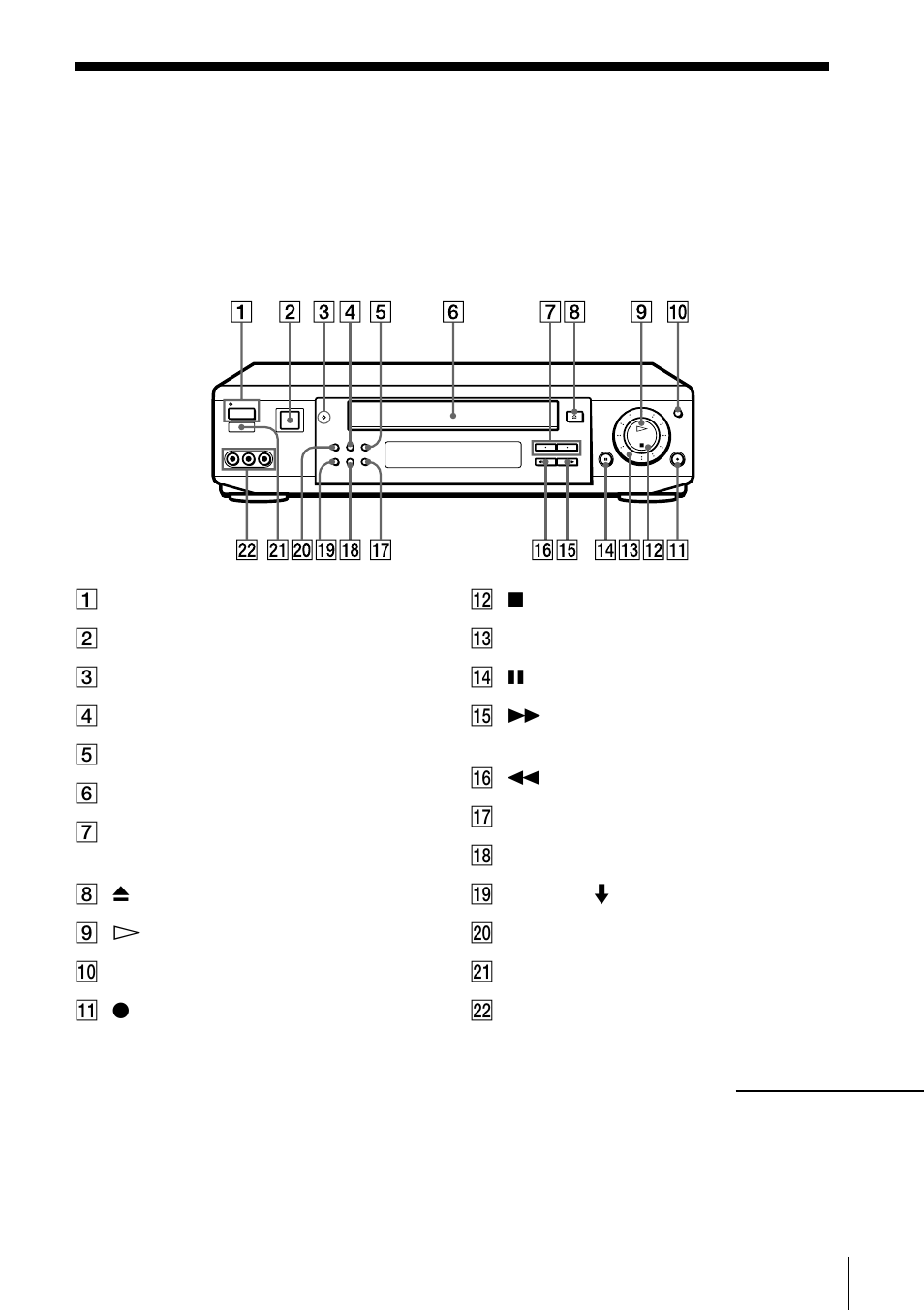 Index to parts and controls | Sony SLV-M20HF User Manual | Page 81 / 88