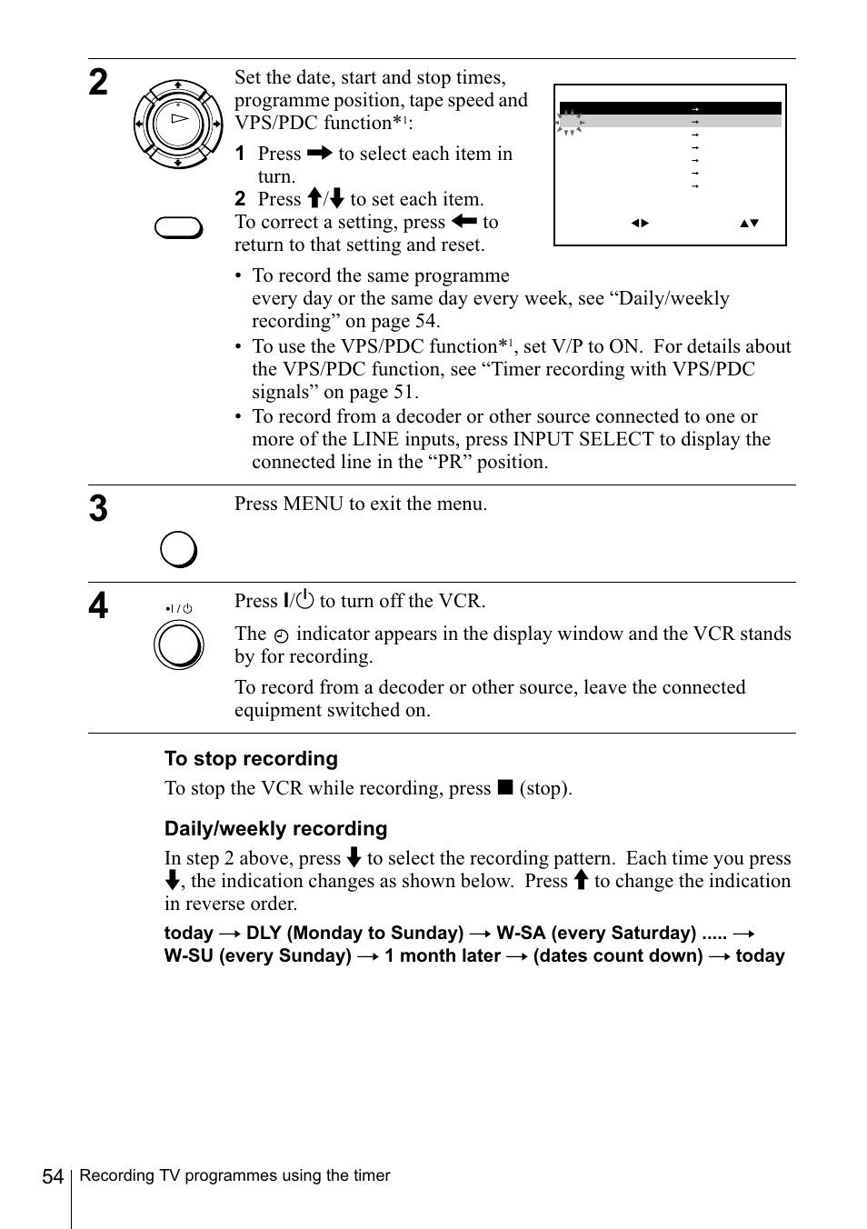 Sony SLV-SE220D User Manual | Page 54 / 80