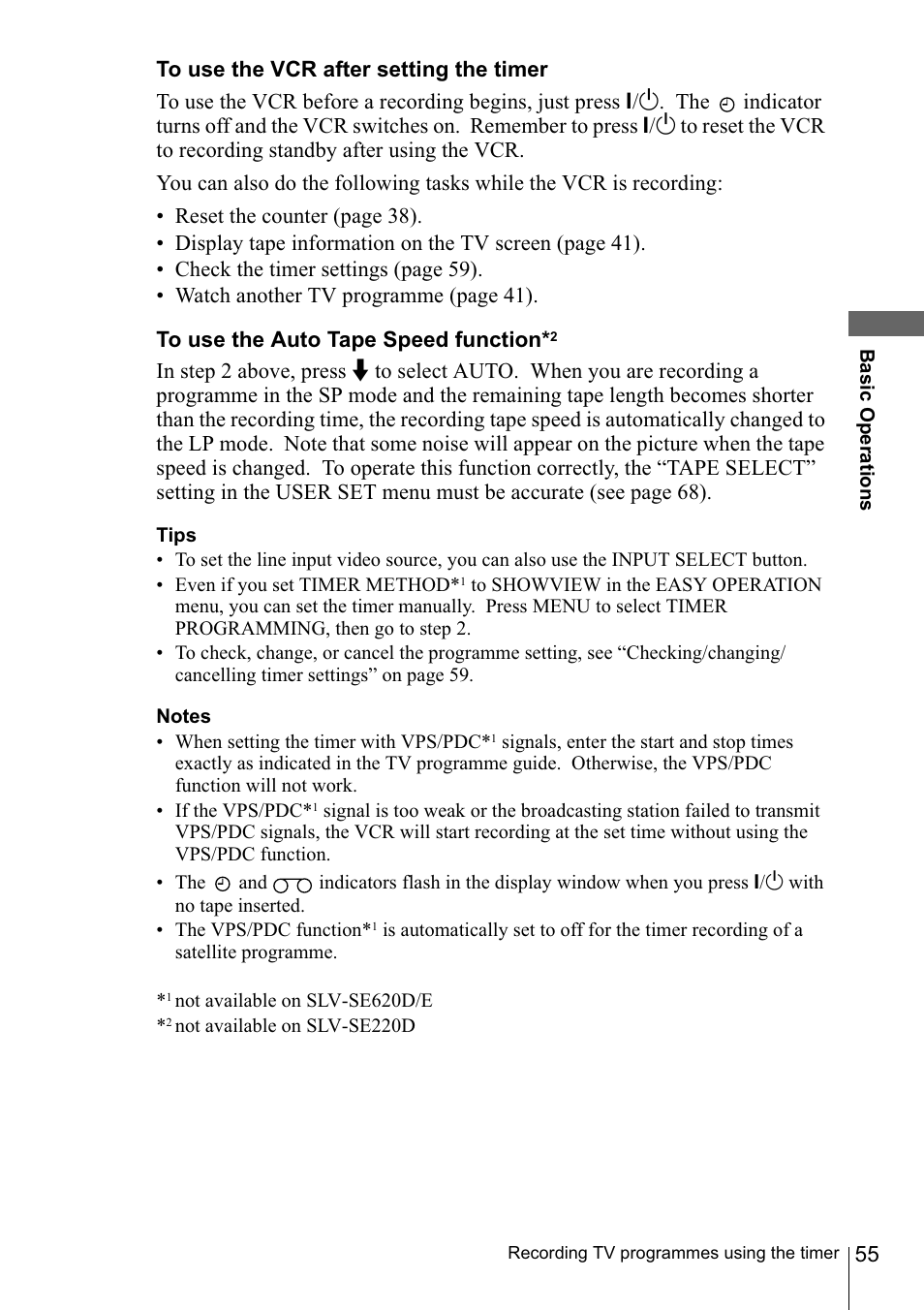 Sony SLV-SE220D User Manual | Page 55 / 80