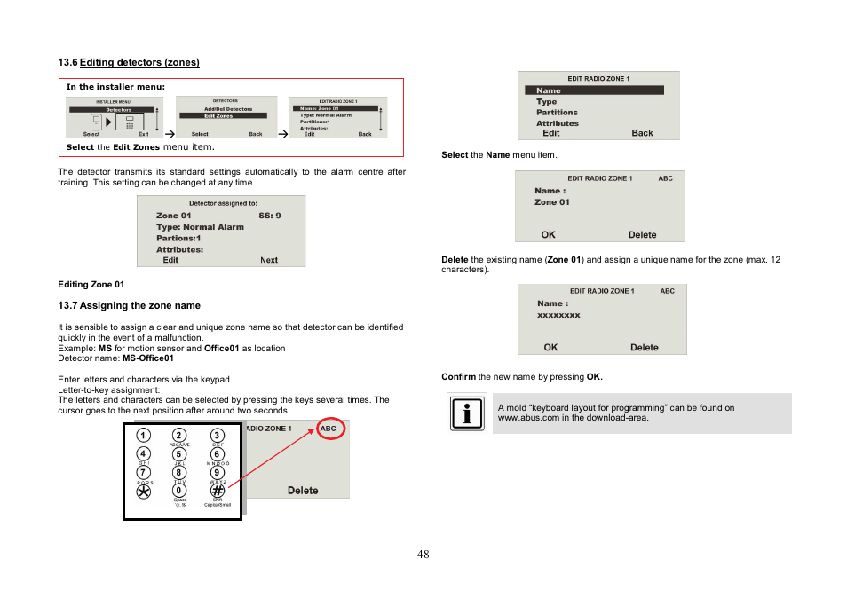 ABUS FU8007 Secvest 2WAY Base Kit Installation User Manual | Page 48 / 106