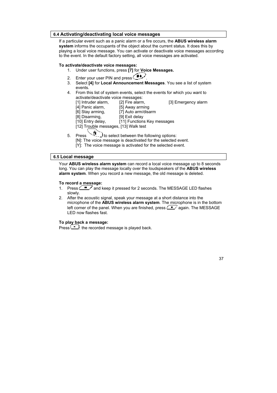 ABUS FU9001 Privest Wireless Alarm Base Set Operating instructions User Manual | Page 41 / 56