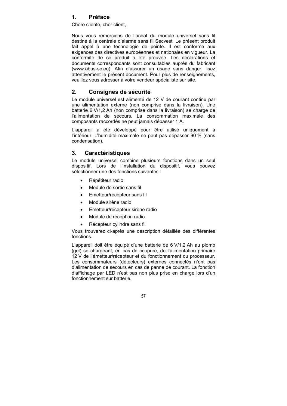 ABUS FU8211 Secvest 2WAY Wireless Universal Module User Manual | Page 65 / 220