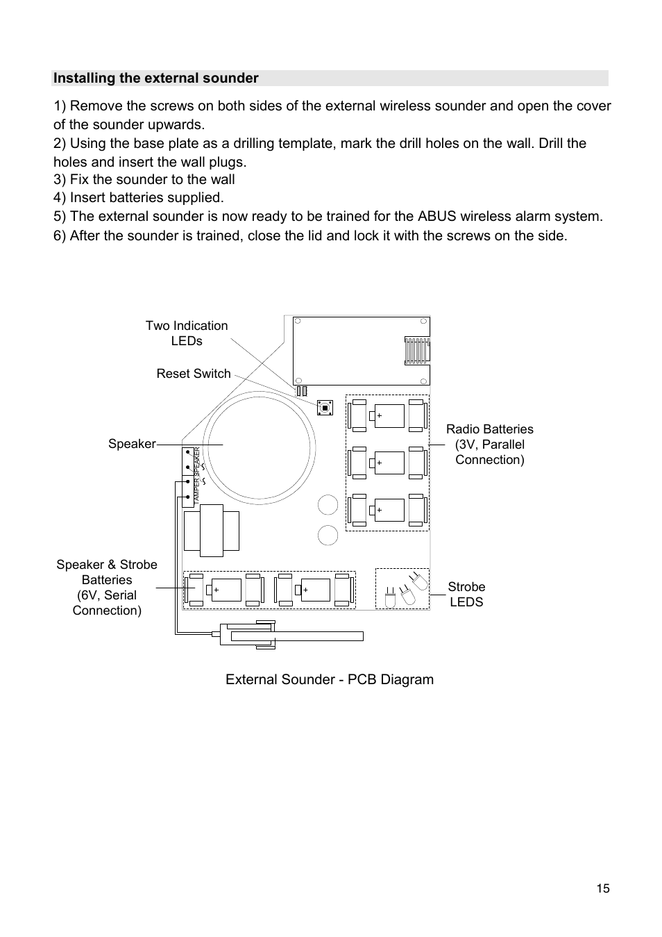 ABUS FU9080 Privest Wireless Outdoor Siren User Manual | Page 15 / 56