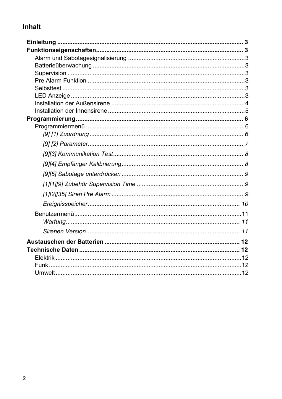 ABUS FU9080 Privest Wireless Outdoor Siren User Manual | Page 2 / 56