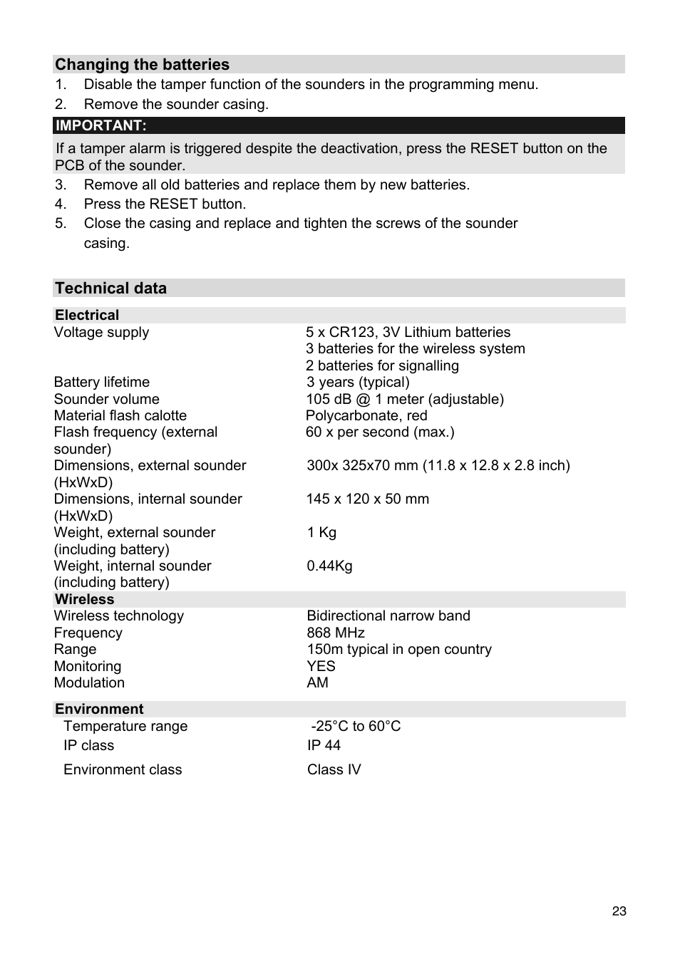 ABUS FU9080 Privest Wireless Outdoor Siren User Manual | Page 23 / 56