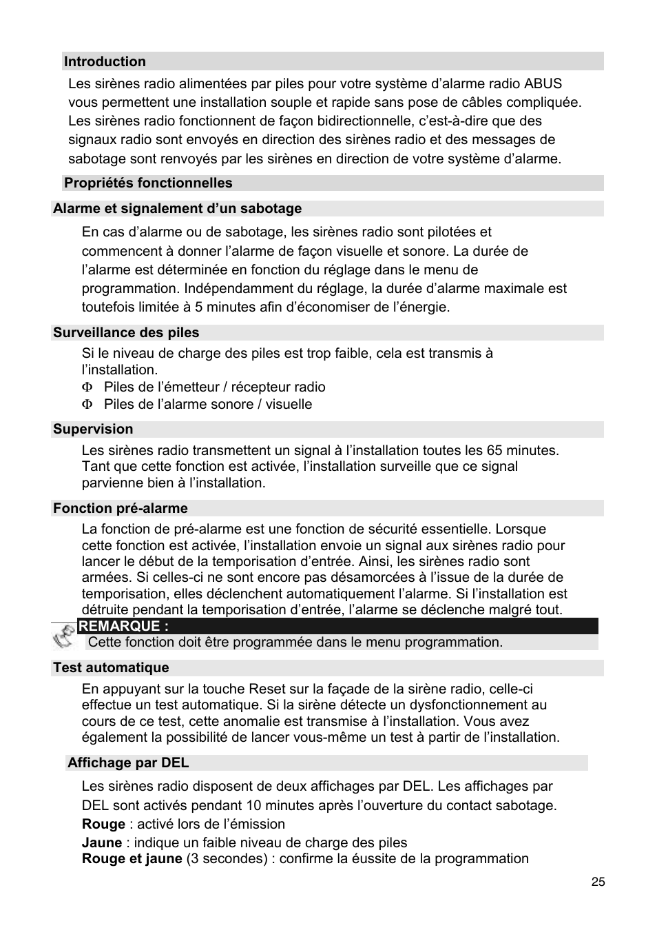 ABUS FU9080 Privest Wireless Outdoor Siren User Manual | Page 25 / 56