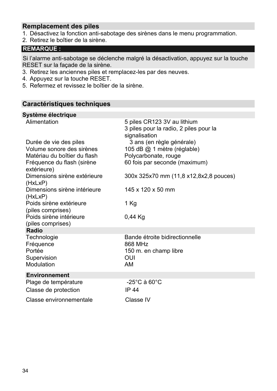 ABUS FU9080 Privest Wireless Outdoor Siren User Manual | Page 34 / 56