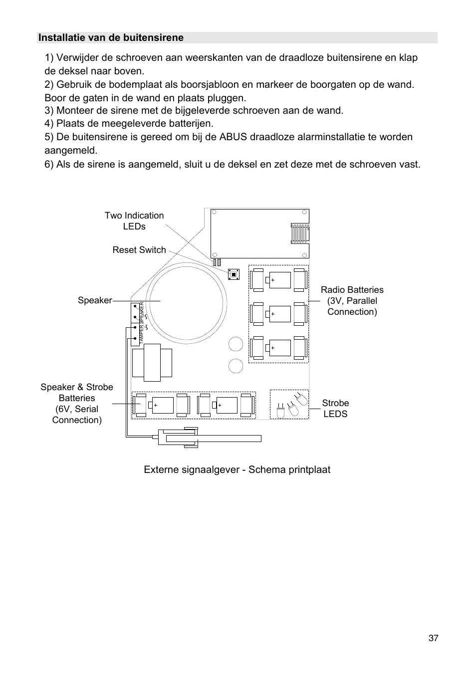 ABUS FU9080 Privest Wireless Outdoor Siren User Manual | Page 37 / 56