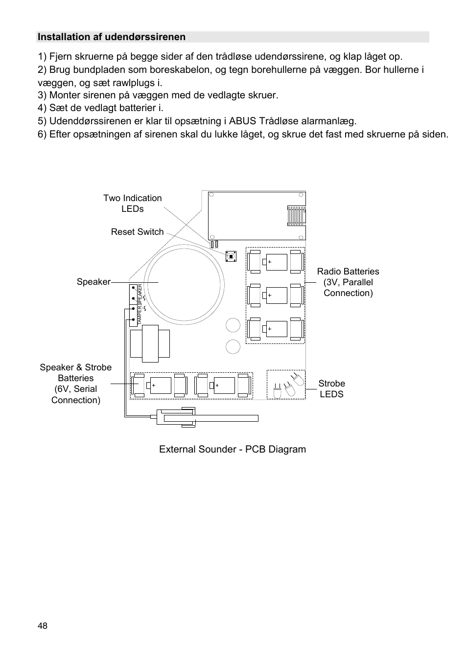 ABUS FU9080 Privest Wireless Outdoor Siren User Manual | Page 48 / 56