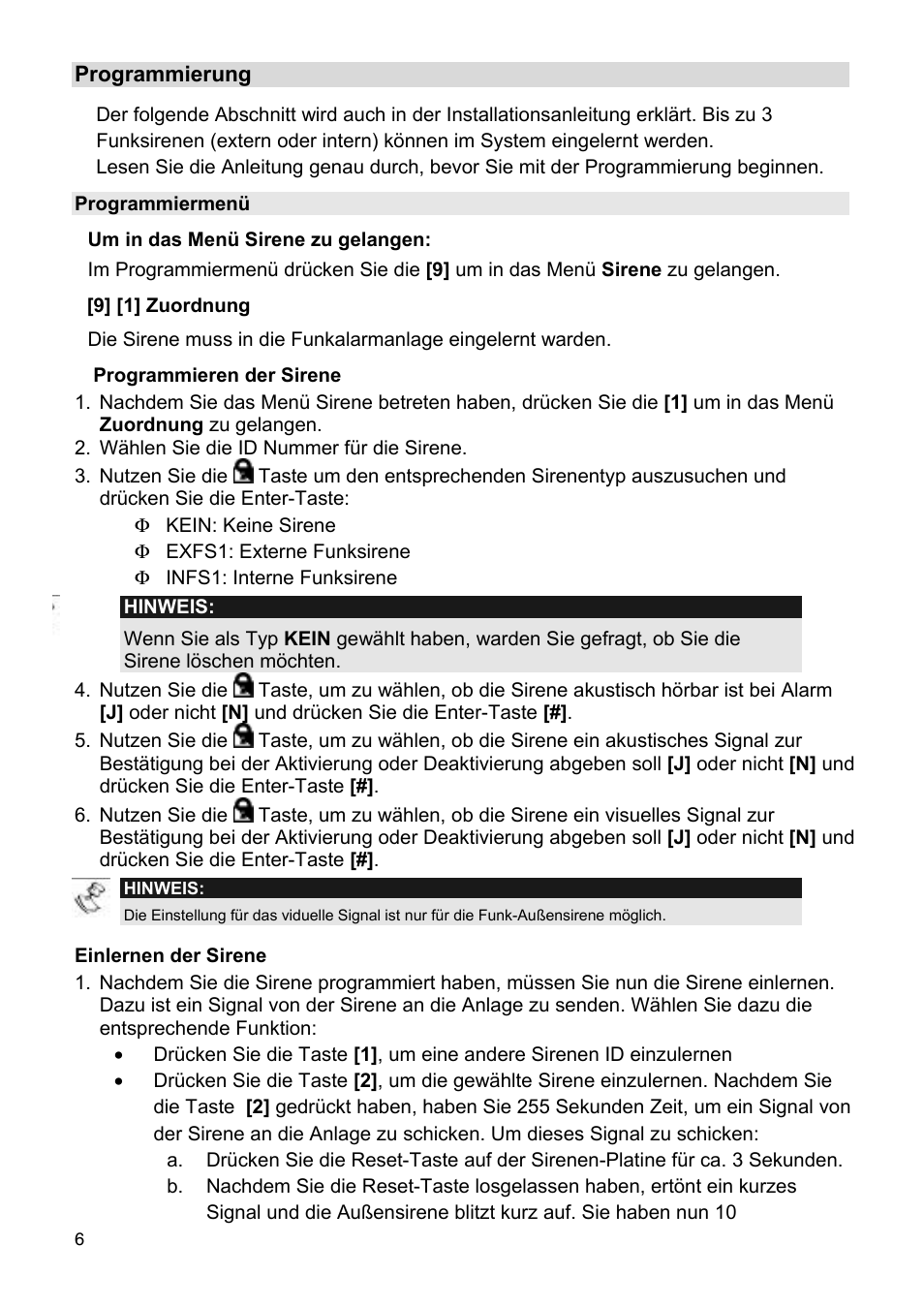 ABUS FU9080 Privest Wireless Outdoor Siren User Manual | Page 6 / 56