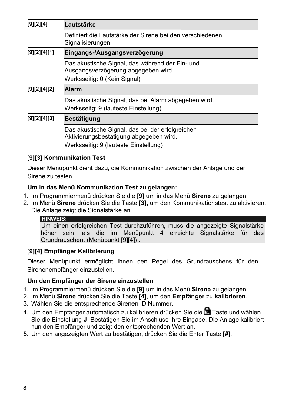 ABUS FU9080 Privest Wireless Outdoor Siren User Manual | Page 8 / 56