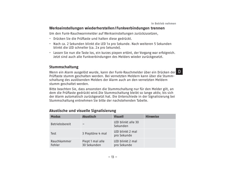 ABUS RM40Li VdS Smoke Detector User Manual | Page 13 / 120
