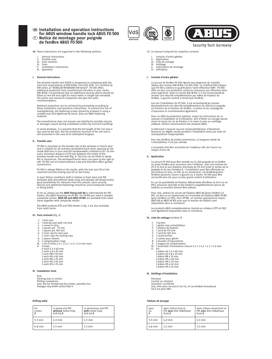 ABUS FO 500 W AL0089 User Manual | Page 2 / 6