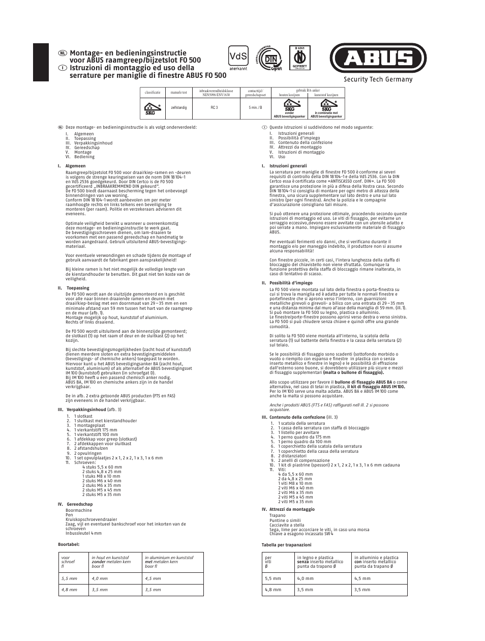 ABUS FO 500 W AL0089 User Manual | Page 3 / 6