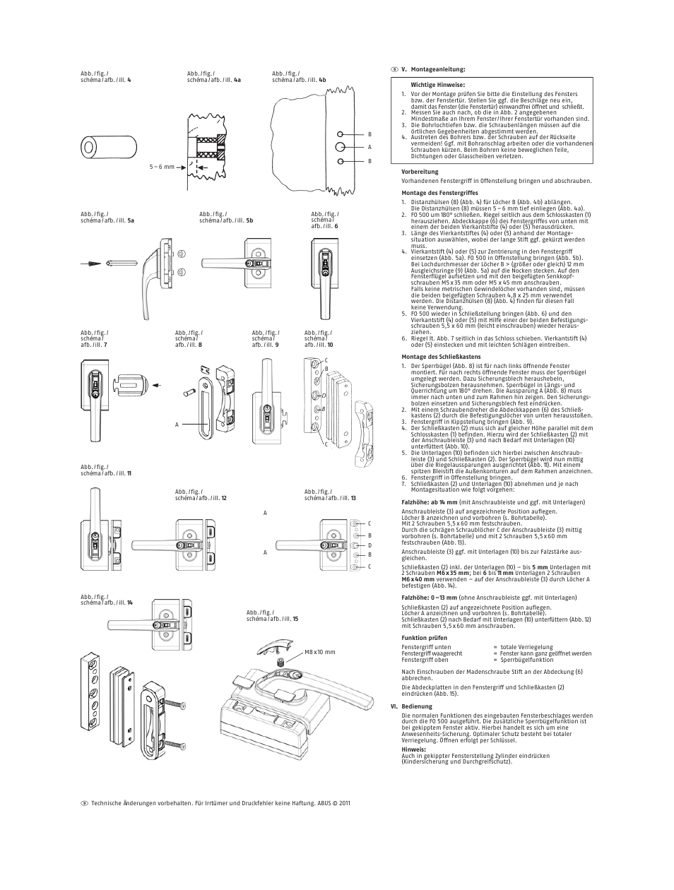 Abus - das gute gef hl der sicherheit | ABUS FO 500 W AL0089 User Manual | Page 4 / 6