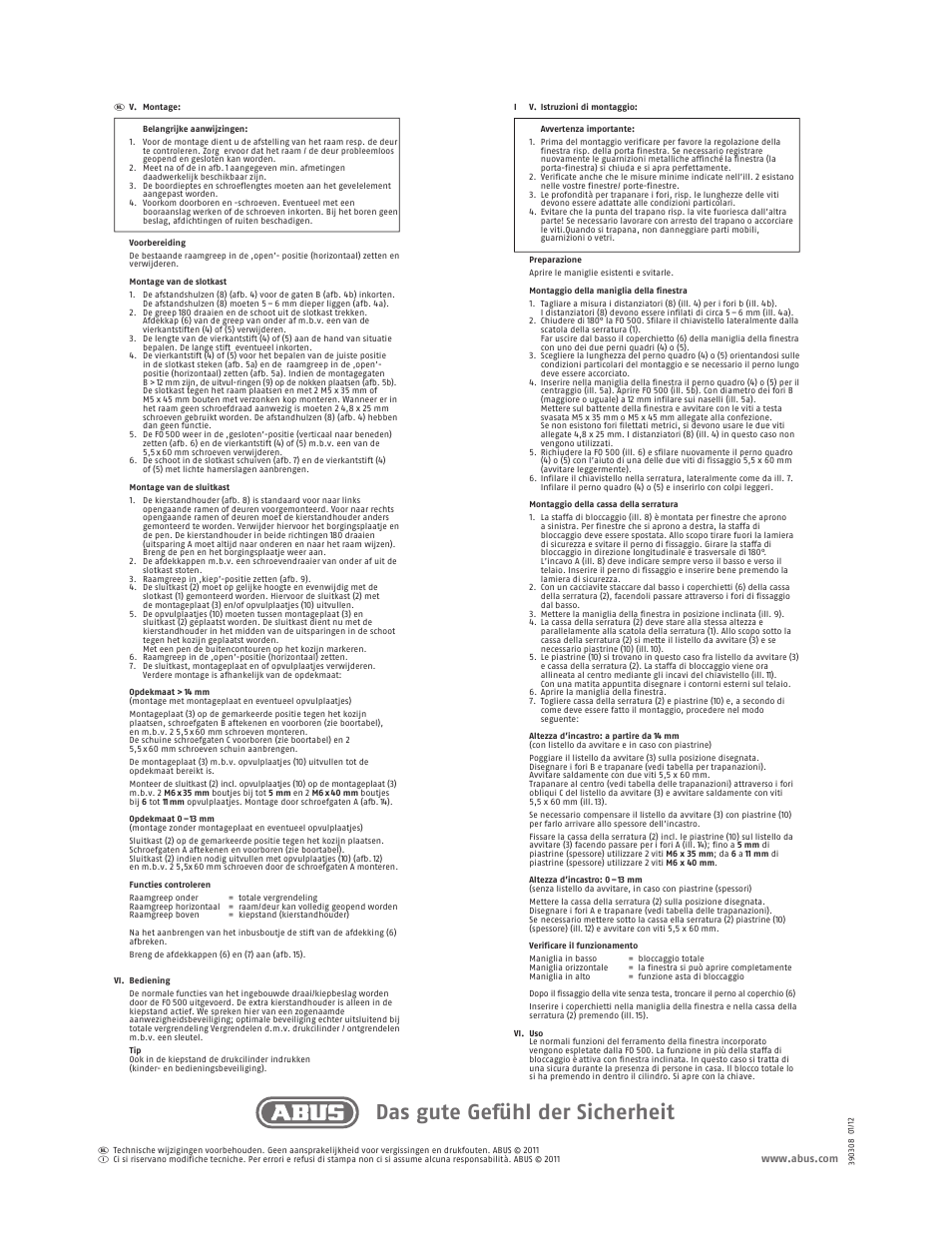 Das gute gefühl der sicherheit | ABUS FO 500 W AL0089 User Manual | Page 6 / 6