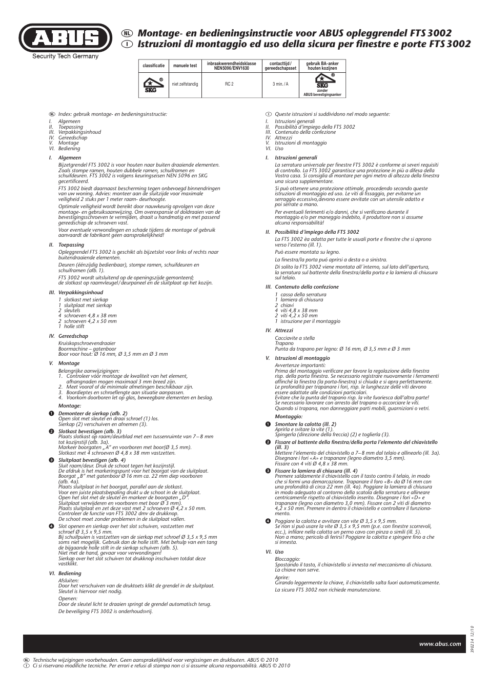 ABUS FTS 3002 User Manual | Page 3 / 3