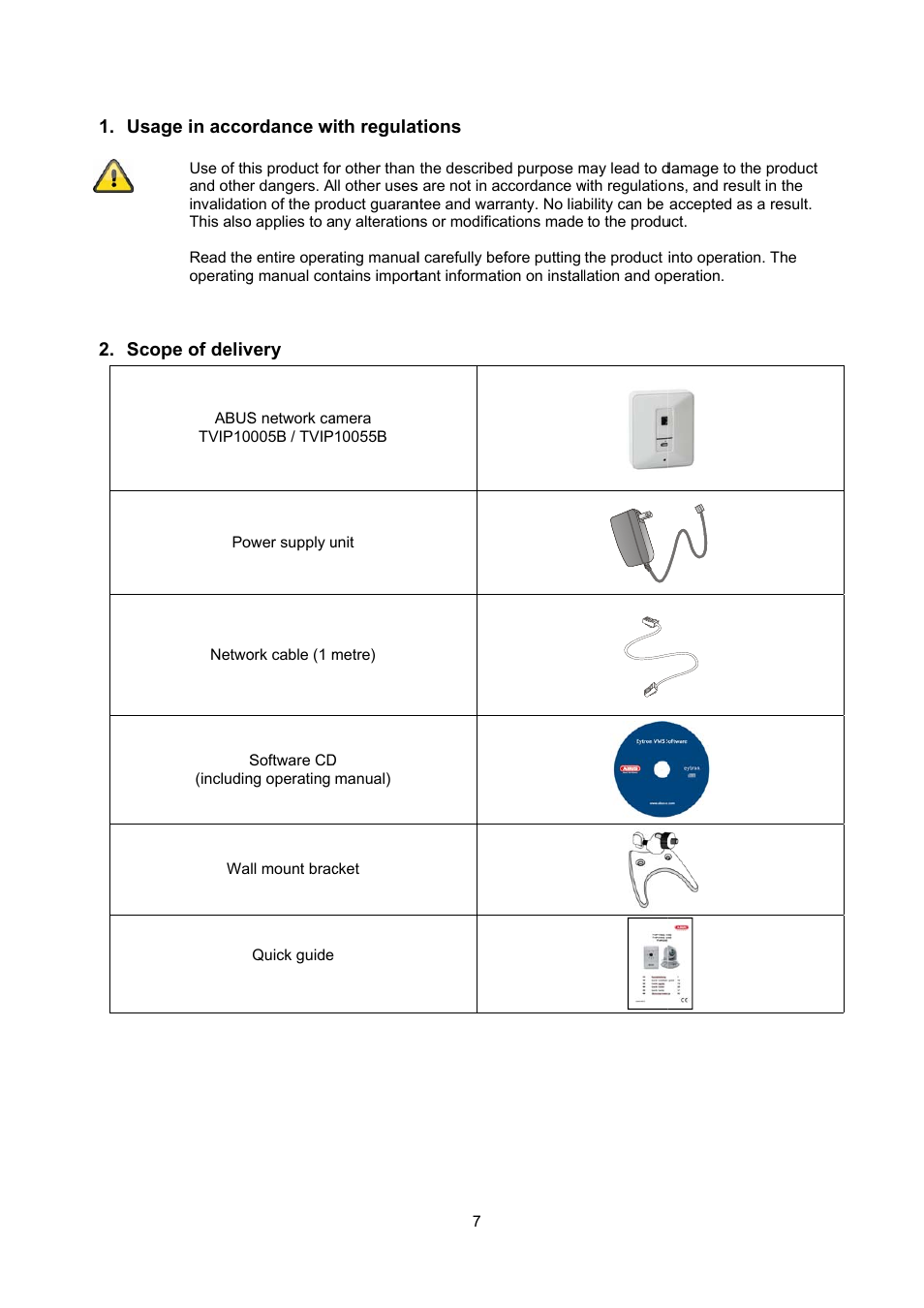 ABUS TVIP10055B User Manual | Page 7 / 125
