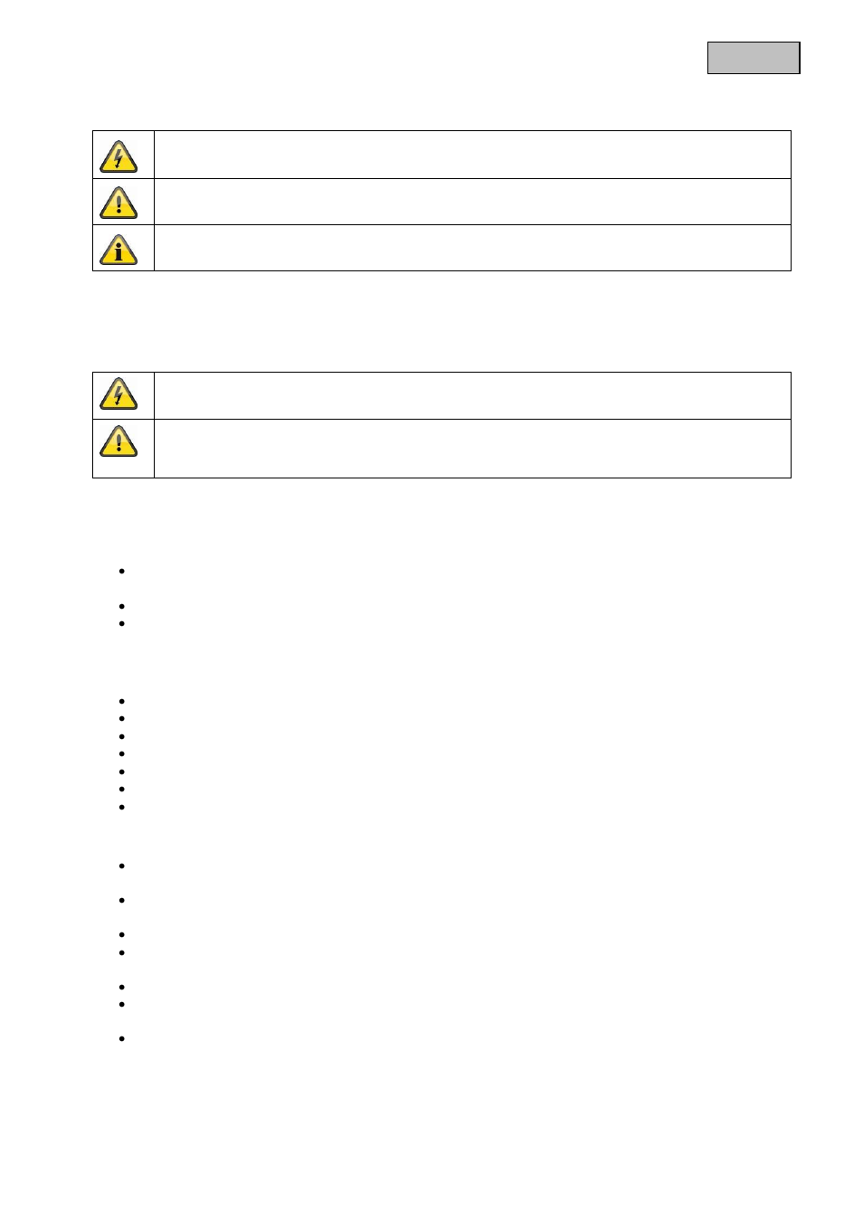 Dansk ikon forklaring, Vigtige sikkerhedsinformationer | ABUS TVCC40010 User Manual | Page 45 / 104