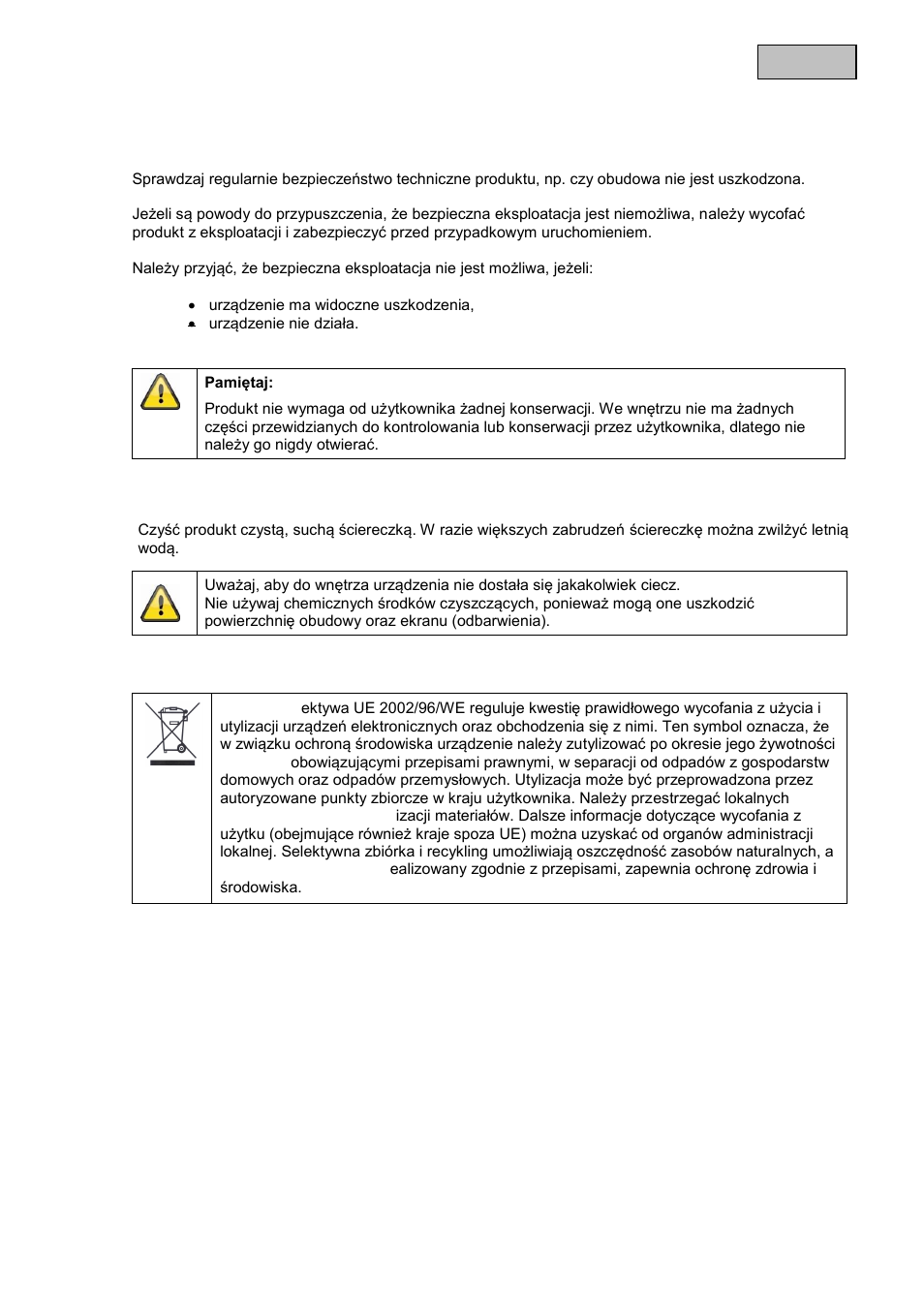 Polski 6. konserwacja i czyszczenie, Utylizacja | ABUS TVCC40010 User Manual | Page 71 / 104