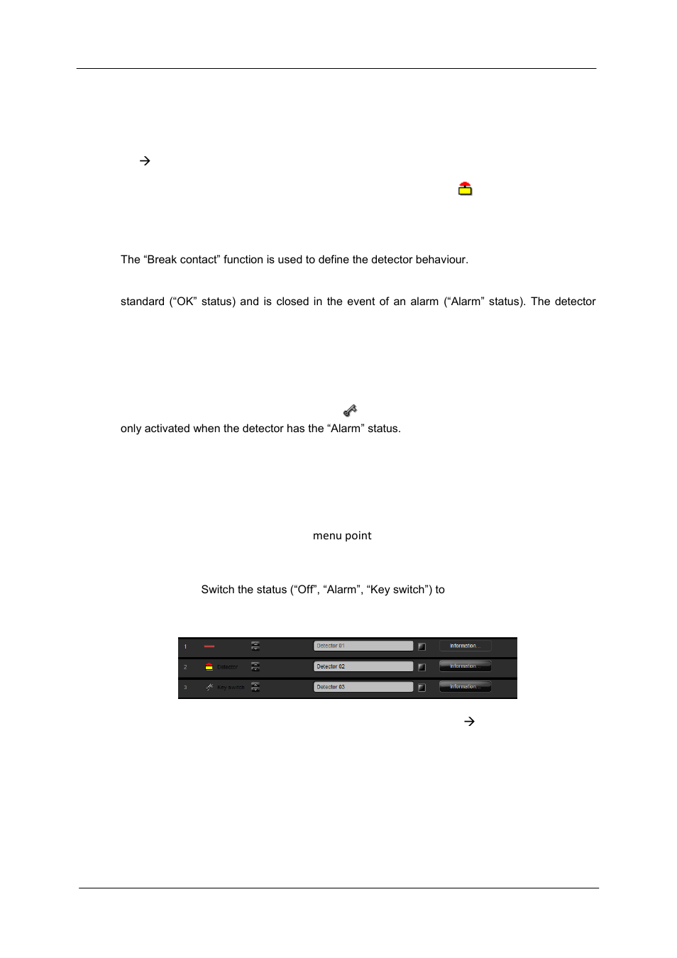 Activating the external detectors | ABUS TV3220 User Manual | Page 106 / 171