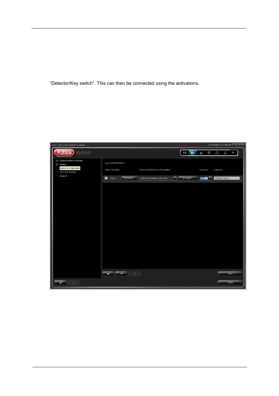 Abus serial alarm | ABUS TV3220 User Manual | Page 109 / 171