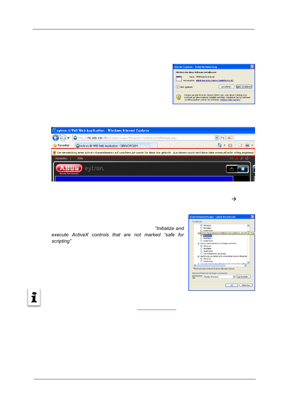 Using the activex plug-in | ABUS TV3220 User Manual | Page 155 / 171