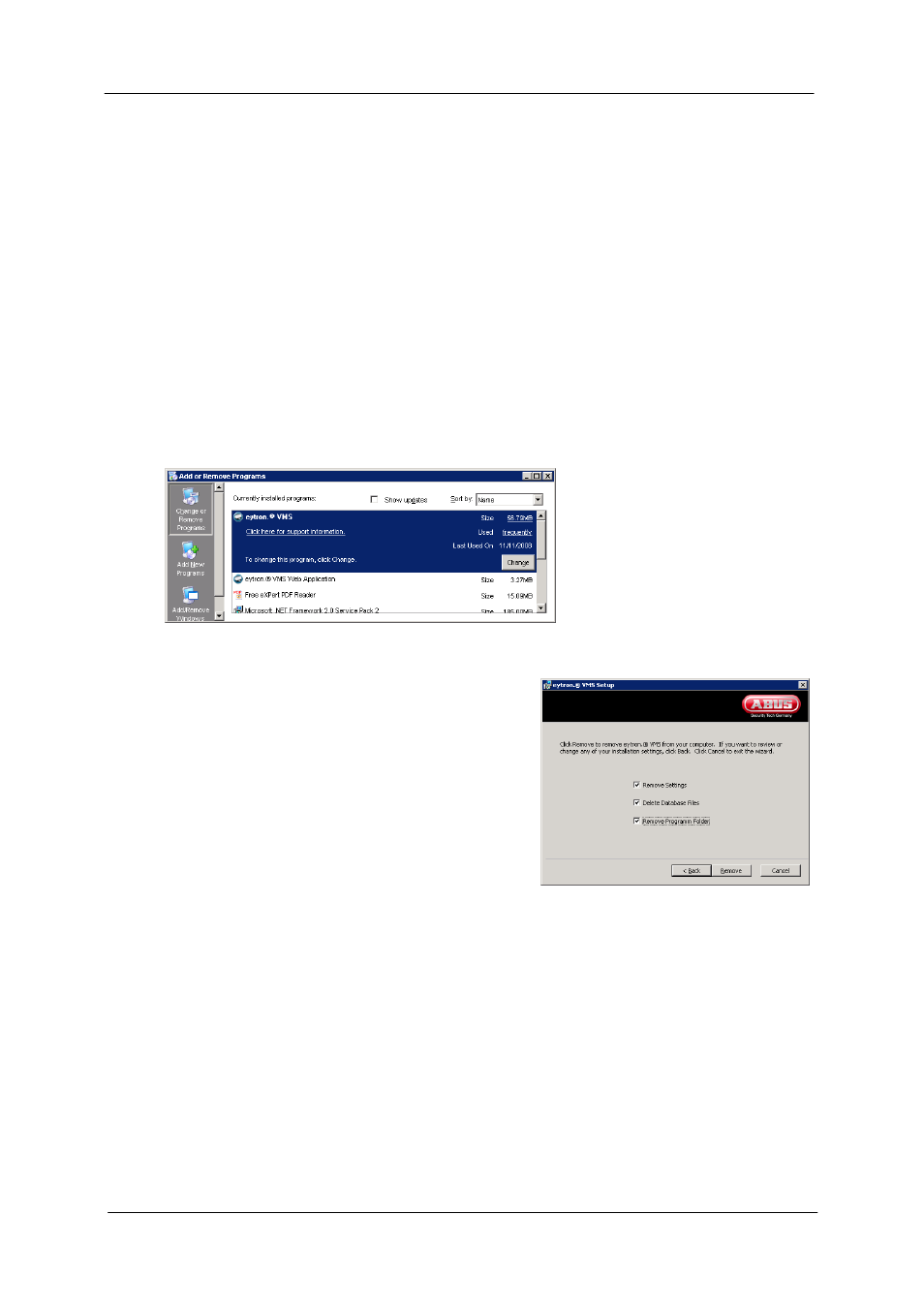 Uninstalling the software | ABUS TV3220 User Manual | Page 161 / 171