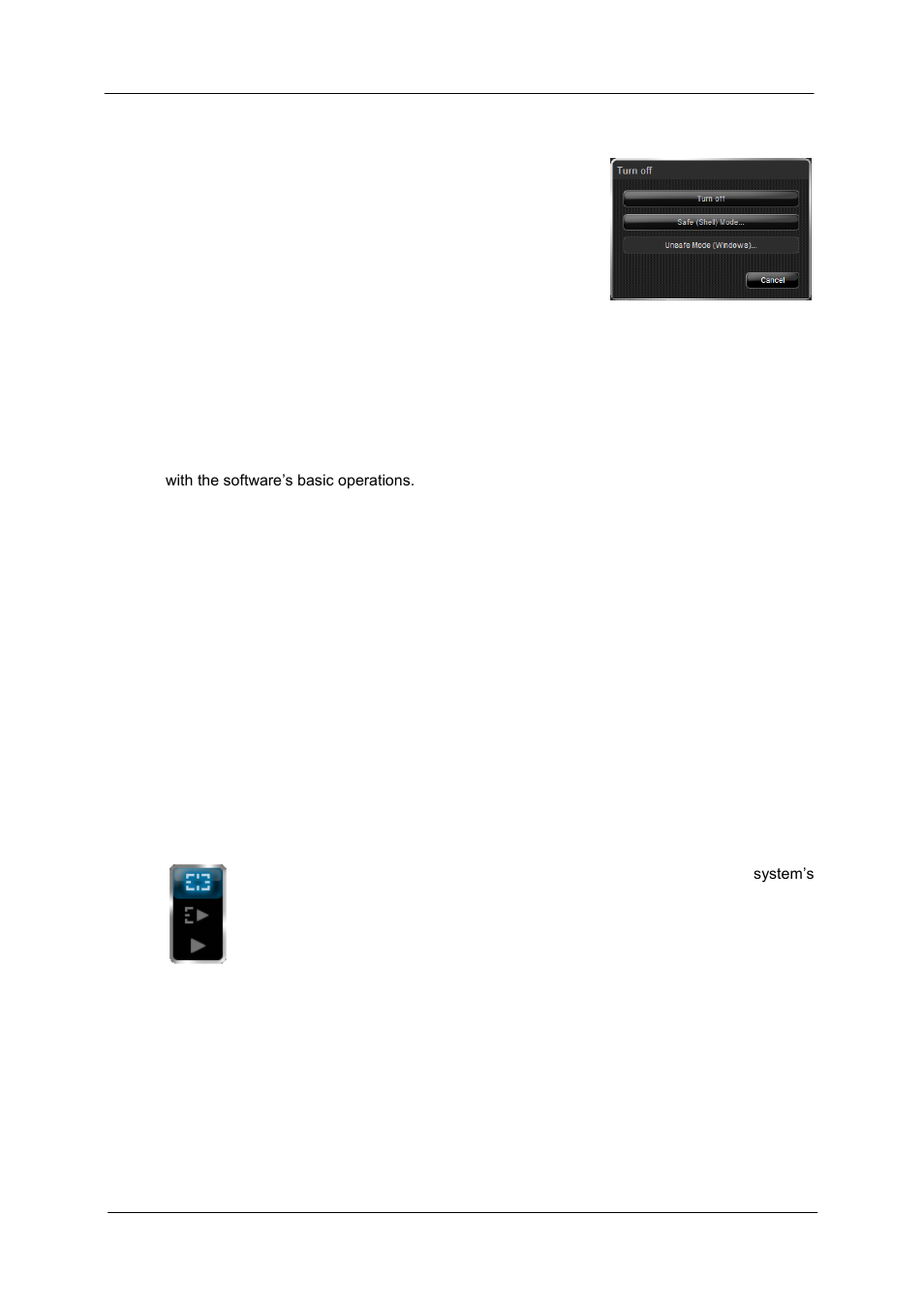 Logging out and exiting the software, Software operation, Switching system modes | ABUS TV3220 User Manual | Page 17 / 171
