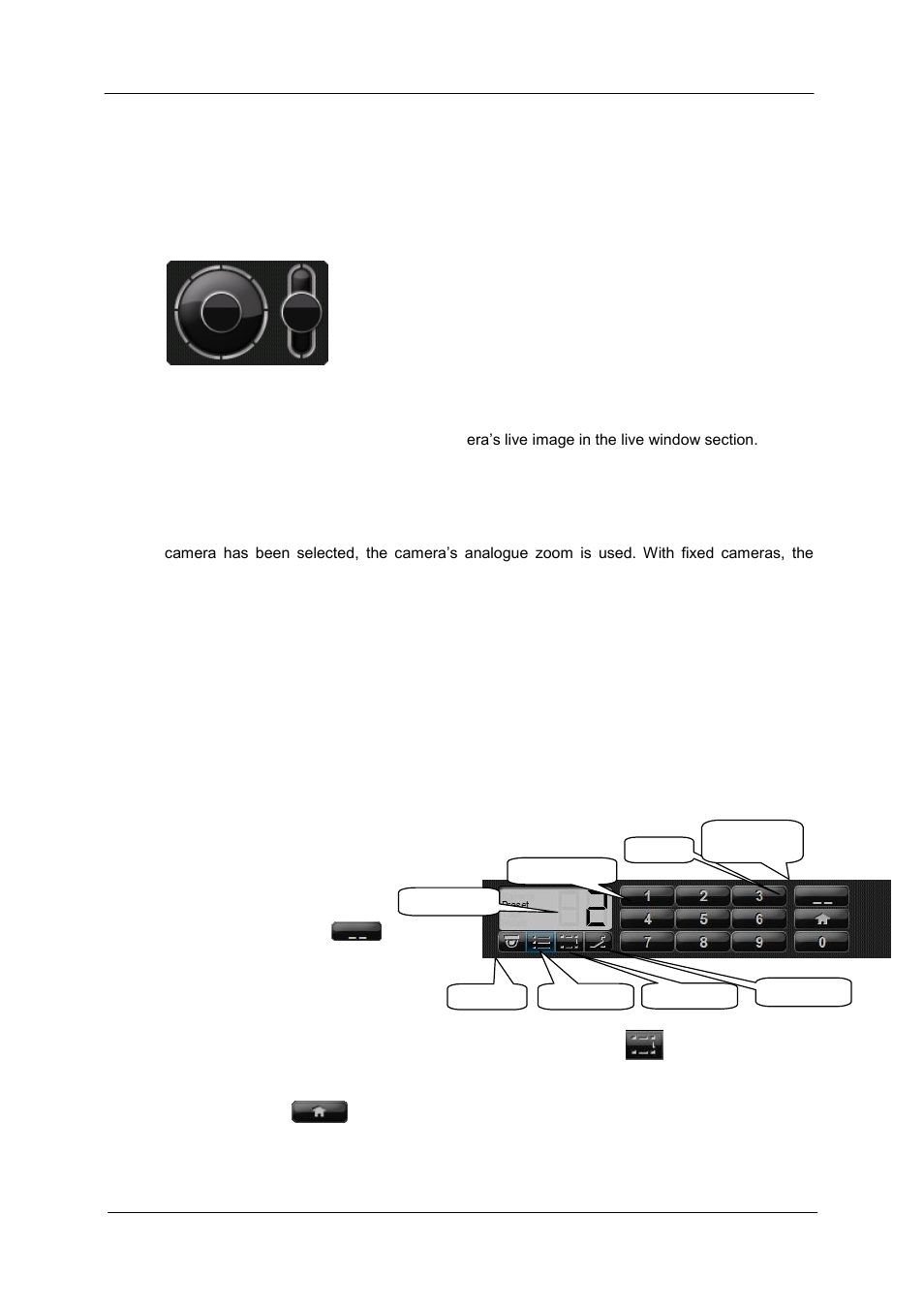 Using the zoomstick, Using the numeric field (keyboard) | ABUS TV3220 User Manual | Page 31 / 171
