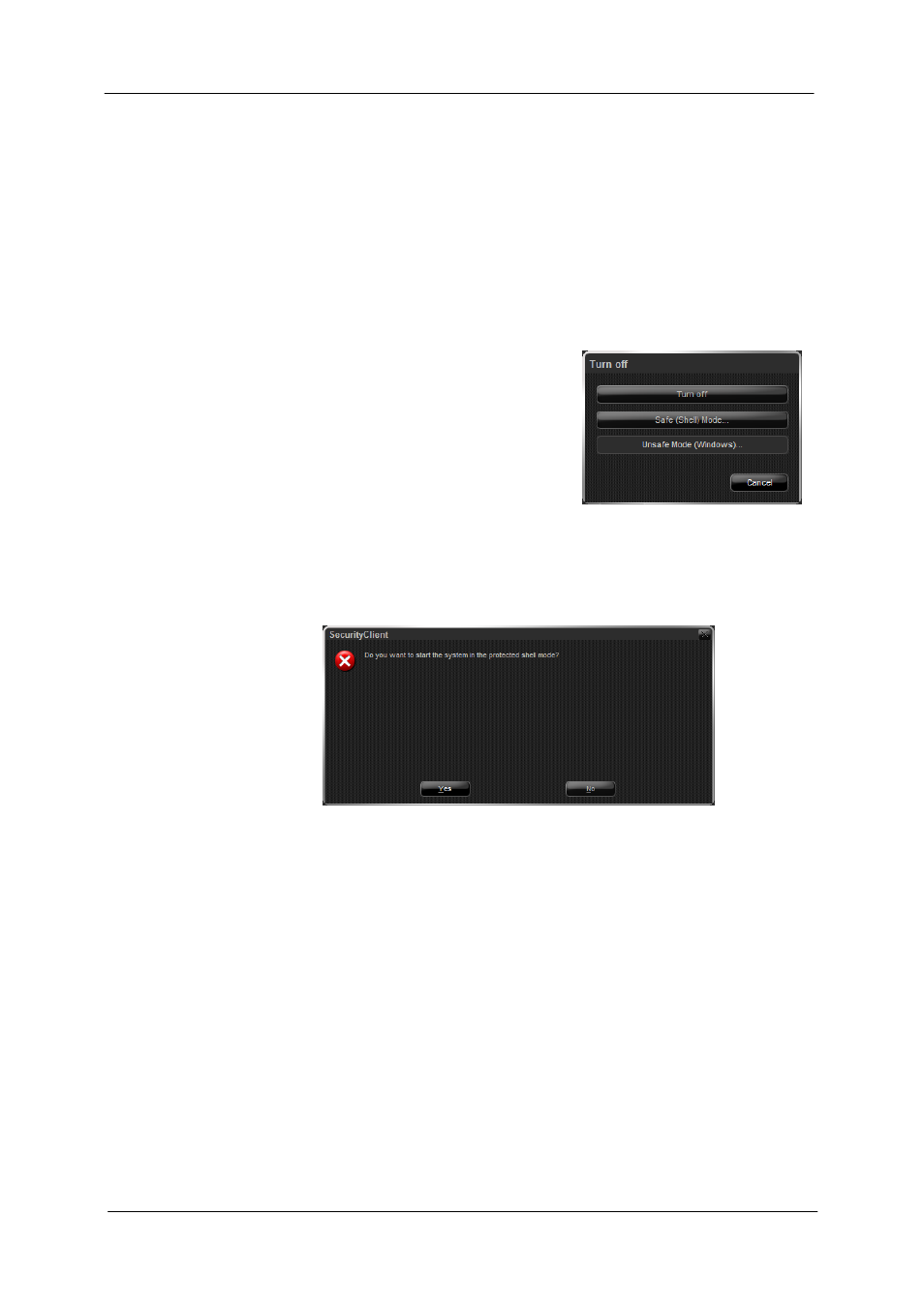 Shell mode (safe mode), Activating the shell mode, Deactivating the shell mode | ABUS TV3220 User Manual | Page 48 / 171