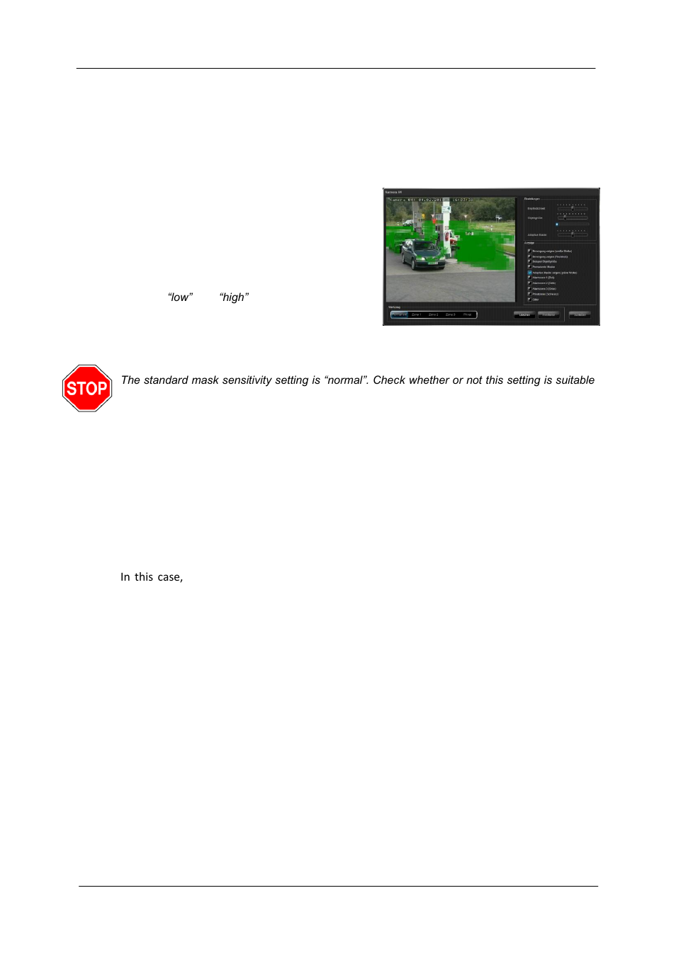 Activating the adaptive mask, Configuring the sensitivity of activity detection | ABUS TV3220 User Manual | Page 65 / 171
