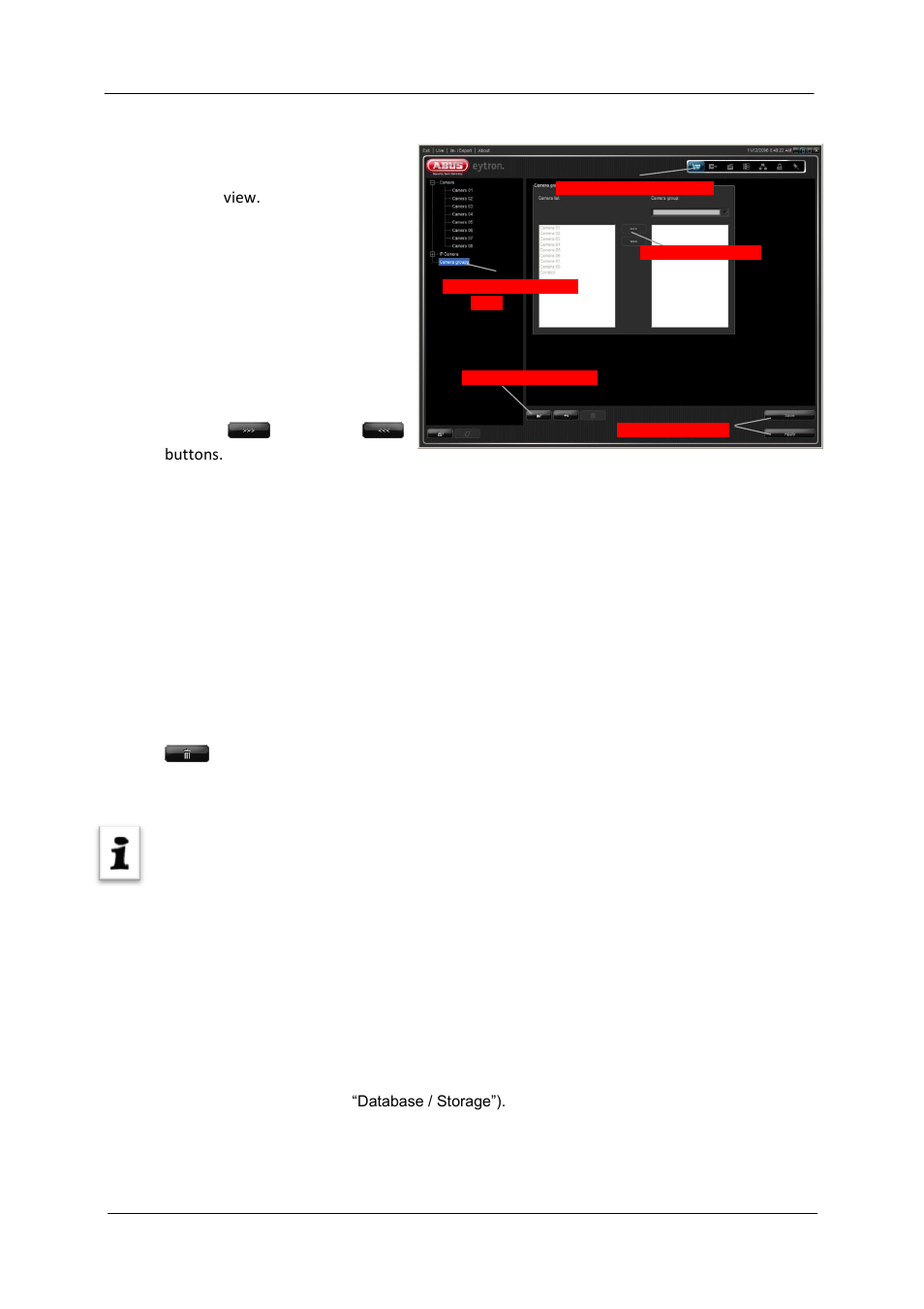 Database settings (database / storage), 3 database settings (database / storage) | ABUS TV3220 User Manual | Page 68 / 171